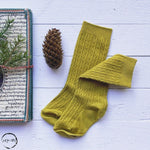 Load image into Gallery viewer, #Mustard Cable Knit Socks accessories Just For Littles™ 
