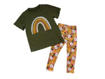 Load image into Gallery viewer, #Mustard Floral Leggings Bottoms Just For Littles™ 
