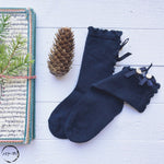 Load image into Gallery viewer, #Navy Button Socks accessories Just For Littles™ 
