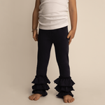 Load image into Gallery viewer, Navy Ruffle Leggings Bottoms Just For Littles 
