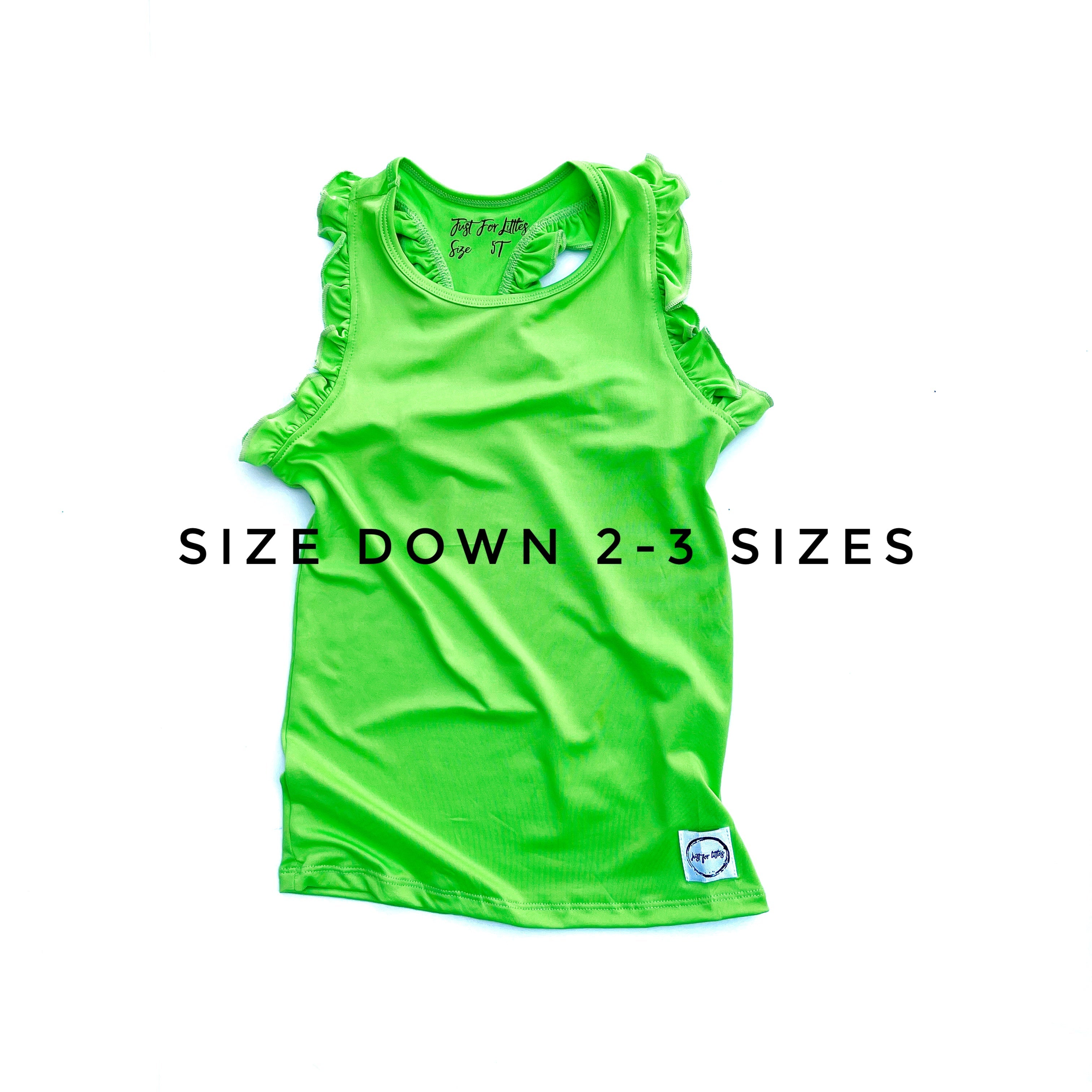 Neon Green Tank – Just For Littles®️