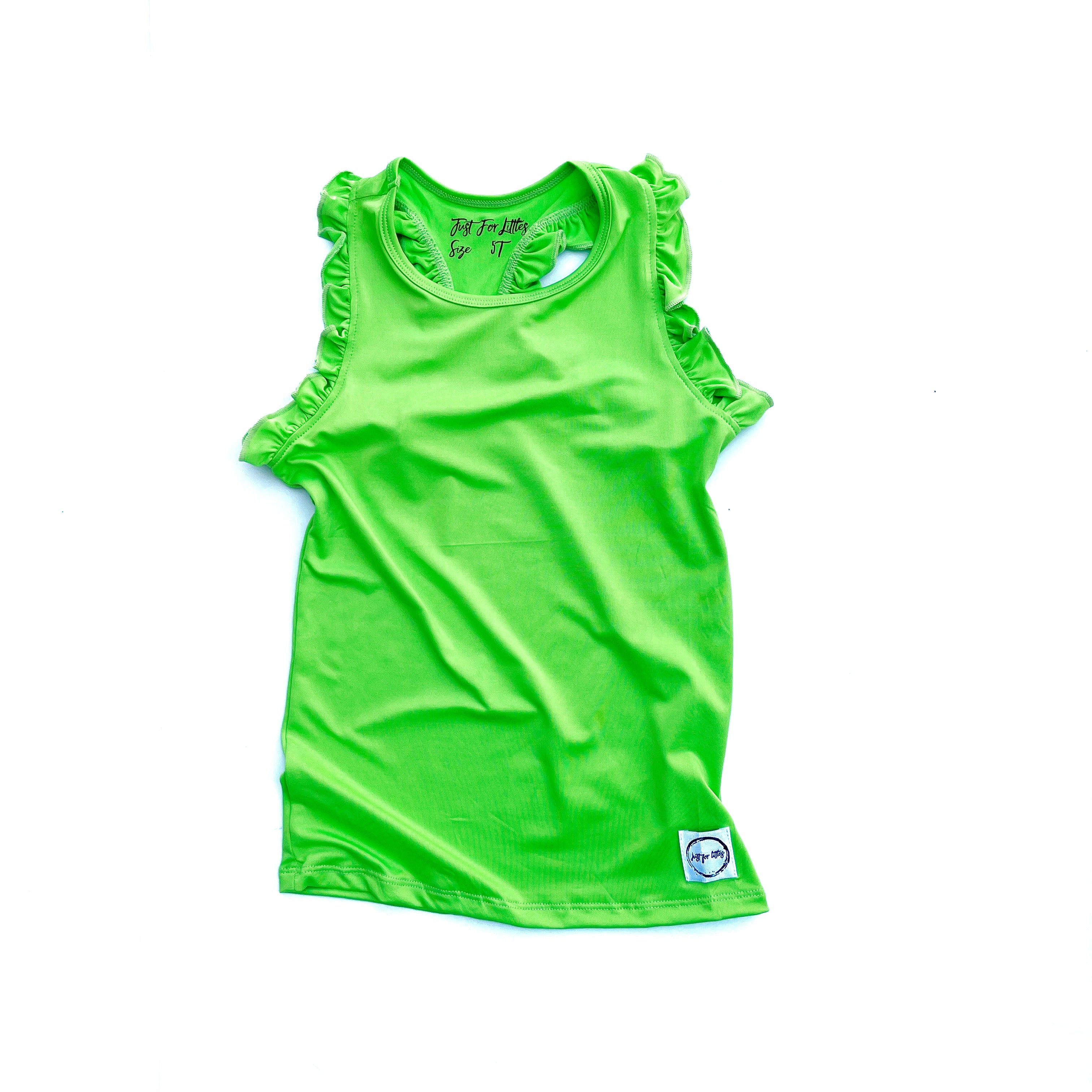 Neon Green Tank Baby & Toddler Tops Just For Littles™ 