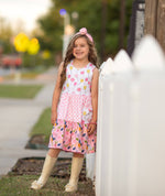 Load image into Gallery viewer, #Pastel Pink Farmhouse Twirl Dress Just For Littles™ 
