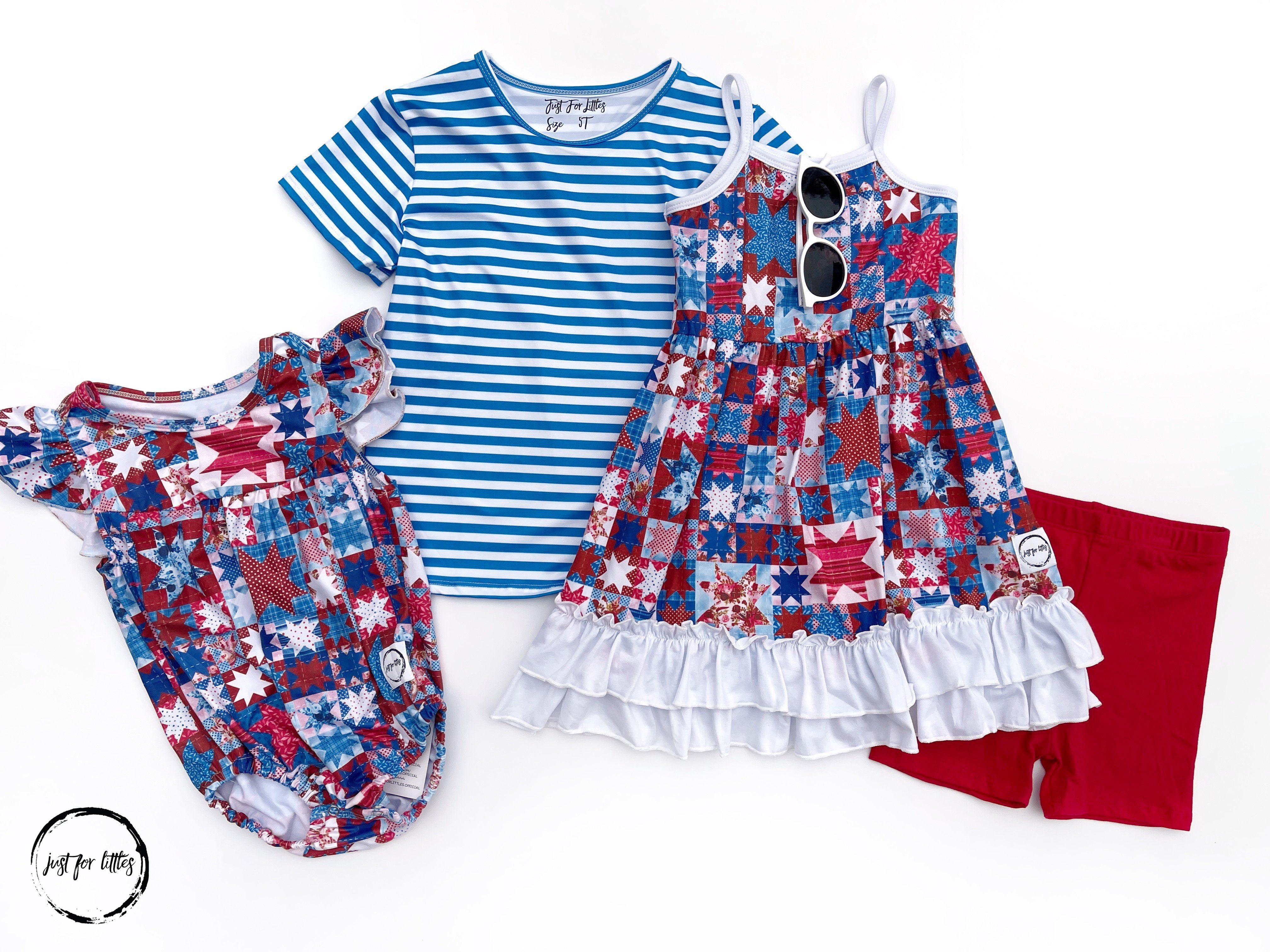 #Patchwork Dress with Pockets Dress Just For Littles™ 
