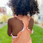Load image into Gallery viewer, Peach Floral Tank Top Shirt Just For Littles™ 

