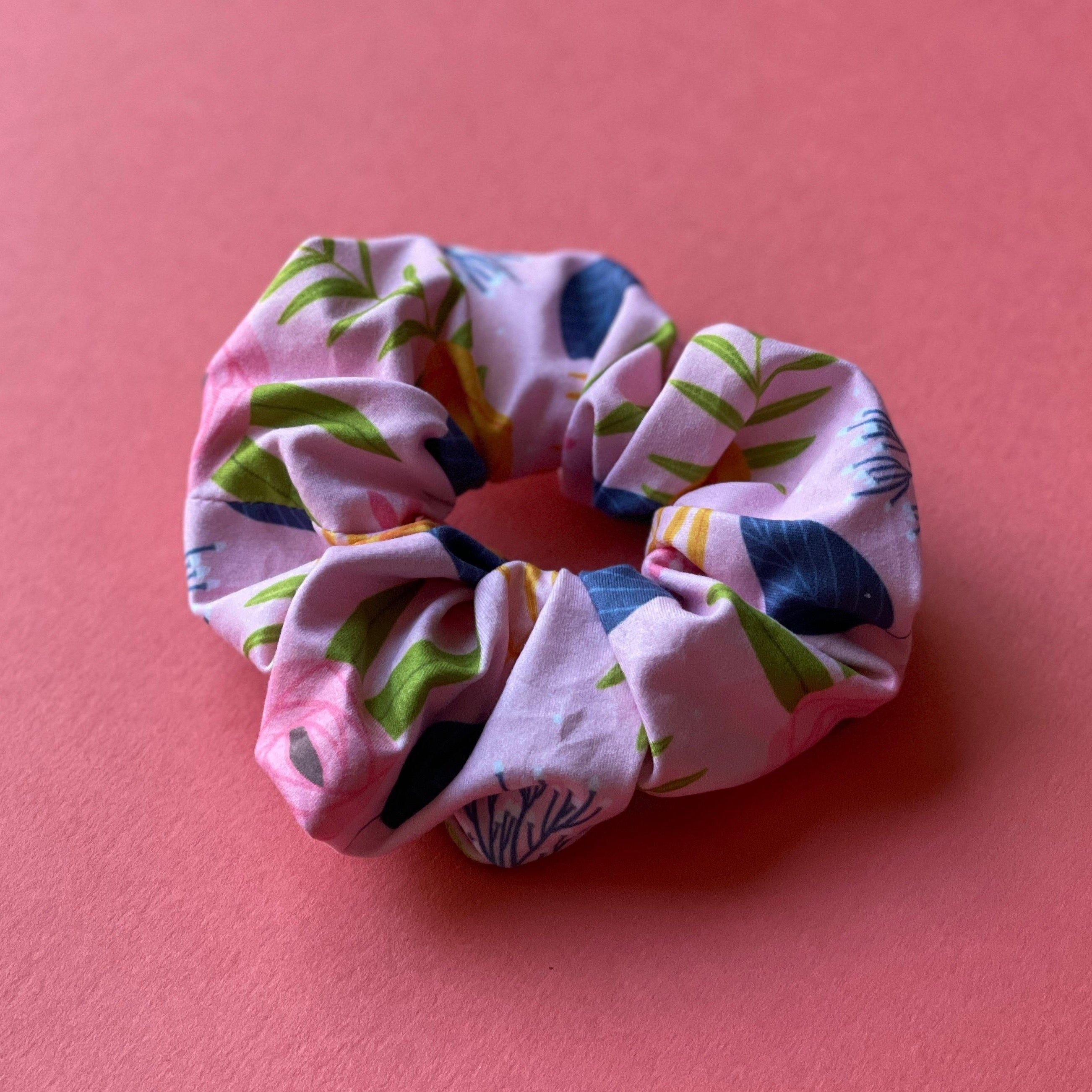 #Pink Flower Scrunchie accessories Just For Littles™ 
