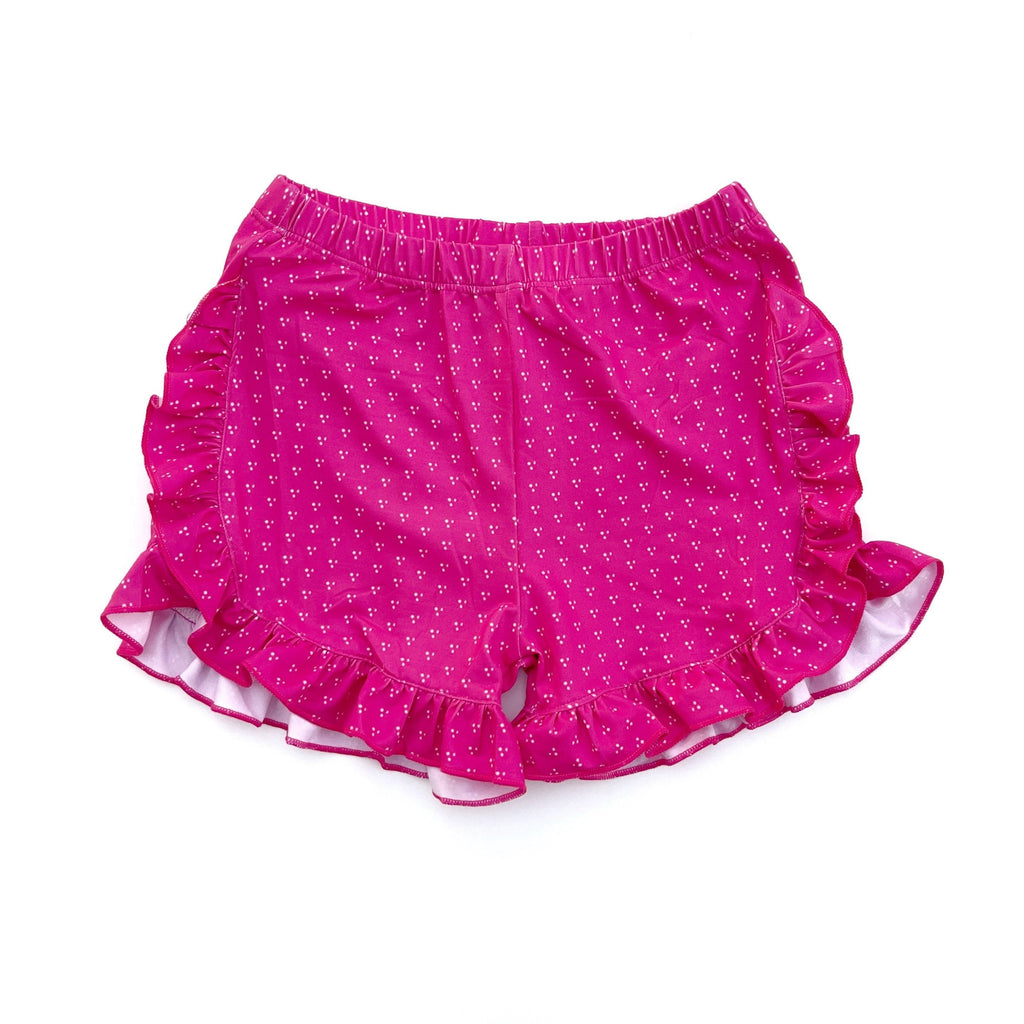 #Pink Ruffle Shorts Bottoms Just For Littles™ 