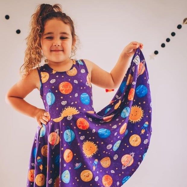 #Planets and Pockets Twirl Dress Dress Just For Littles™ 
