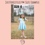 Load image into Gallery viewer, Powder Blue Plaid Twirl Dress Dress Just For Littles™ 
