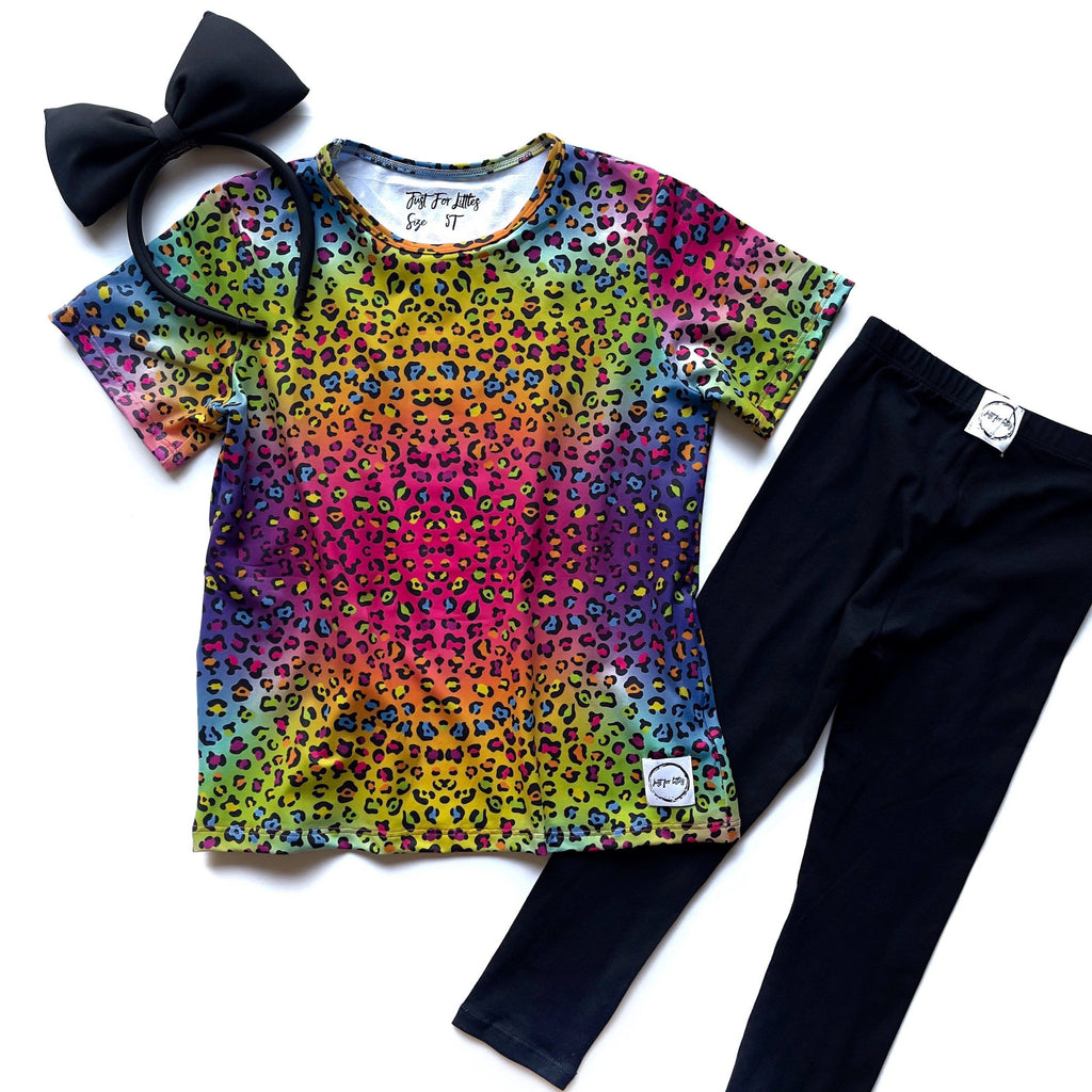 Rainbow Leopard T-Shirt Shirt Just For Littles™ 