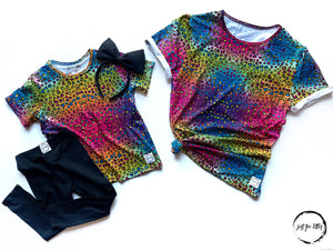 Rainbow Leopard T-Shirt Shirt Just For Littles™ 