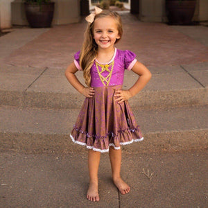 Rapunzel Dress-Up Twirl Dress Just For Littles Rapunzel Dress-Up Twirl Dress Just For Littles