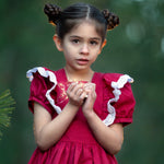 Load image into Gallery viewer, Red Vintage Fancy Dress Dress Just For Littles 
