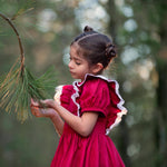 Load image into Gallery viewer, Red Vintage Fancy Dress Dress Just For Littles 
