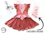 Load image into Gallery viewer, Sleeping Beauty Twirl Dress Dress Just For Littles 
