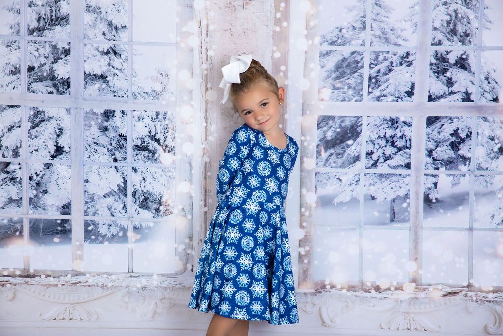 #Snowflake Hanukkah Twirl Dress Dress Just For Littles™ 