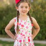 Load image into Gallery viewer, #summer Floral Handkerchief Twirl Dress Dress Just For Littles™ 
