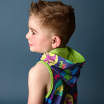 Load image into Gallery viewer, #Summer Retro Dino Tank w/ Hood Baby &amp; Toddler Tops Just For Littles™ 
