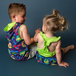 Load image into Gallery viewer, #Summer Retro Dino Tank w/ Hood Baby &amp; Toddler Tops Just For Littles™ 
