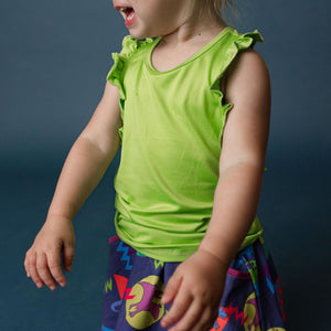 #Summer Retro Green Tank Baby & Toddler Tops Just For Littles™ 