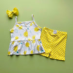 Load image into Gallery viewer, #summer Yellow Polka Dot Kick Shorts Bottoms Just For Littles™ 
