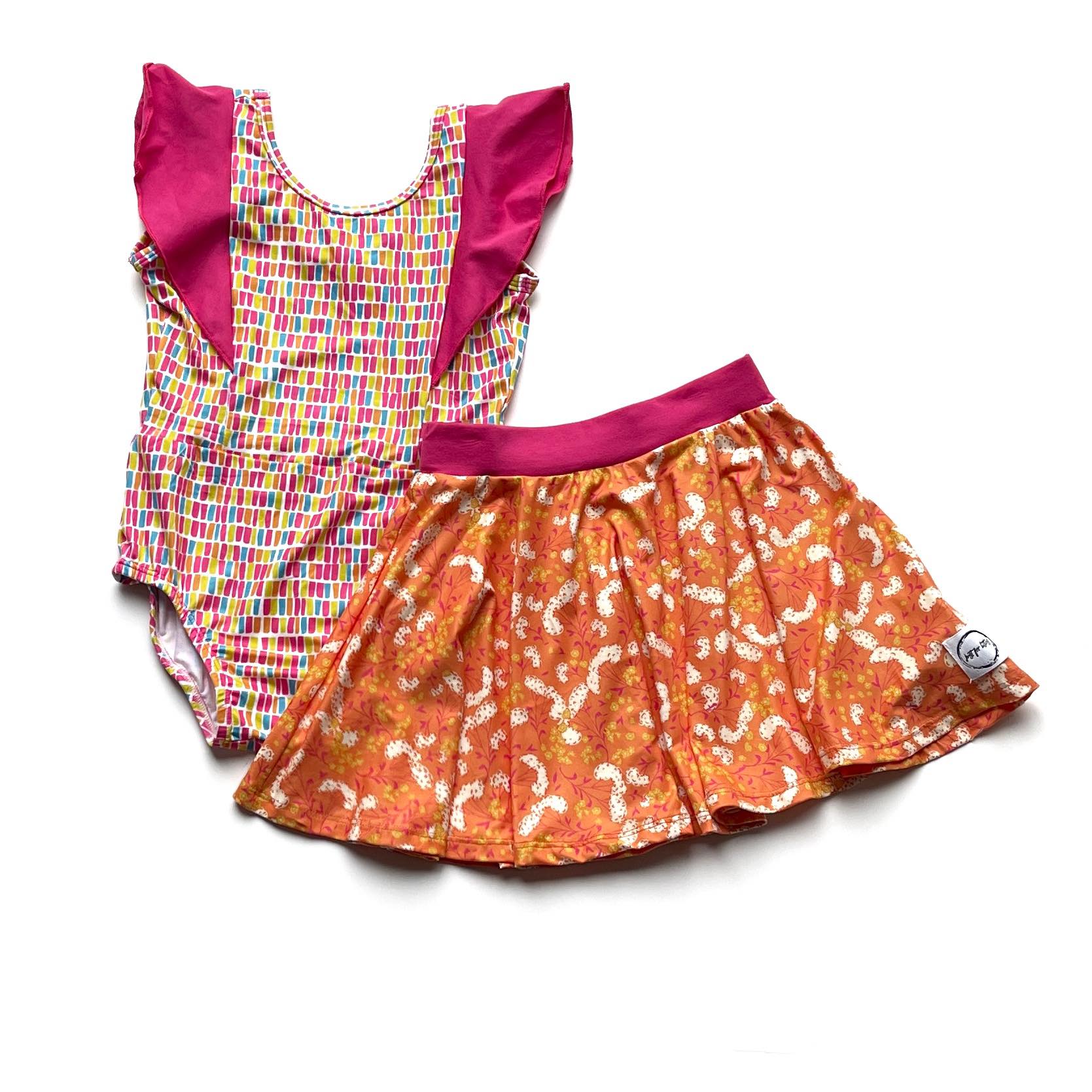 #summer1 Orange Burst skirt Bottoms Just For Littles™ 