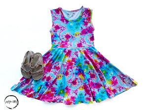 #Tie Dye Twirl Dress Dress Just For Littles 