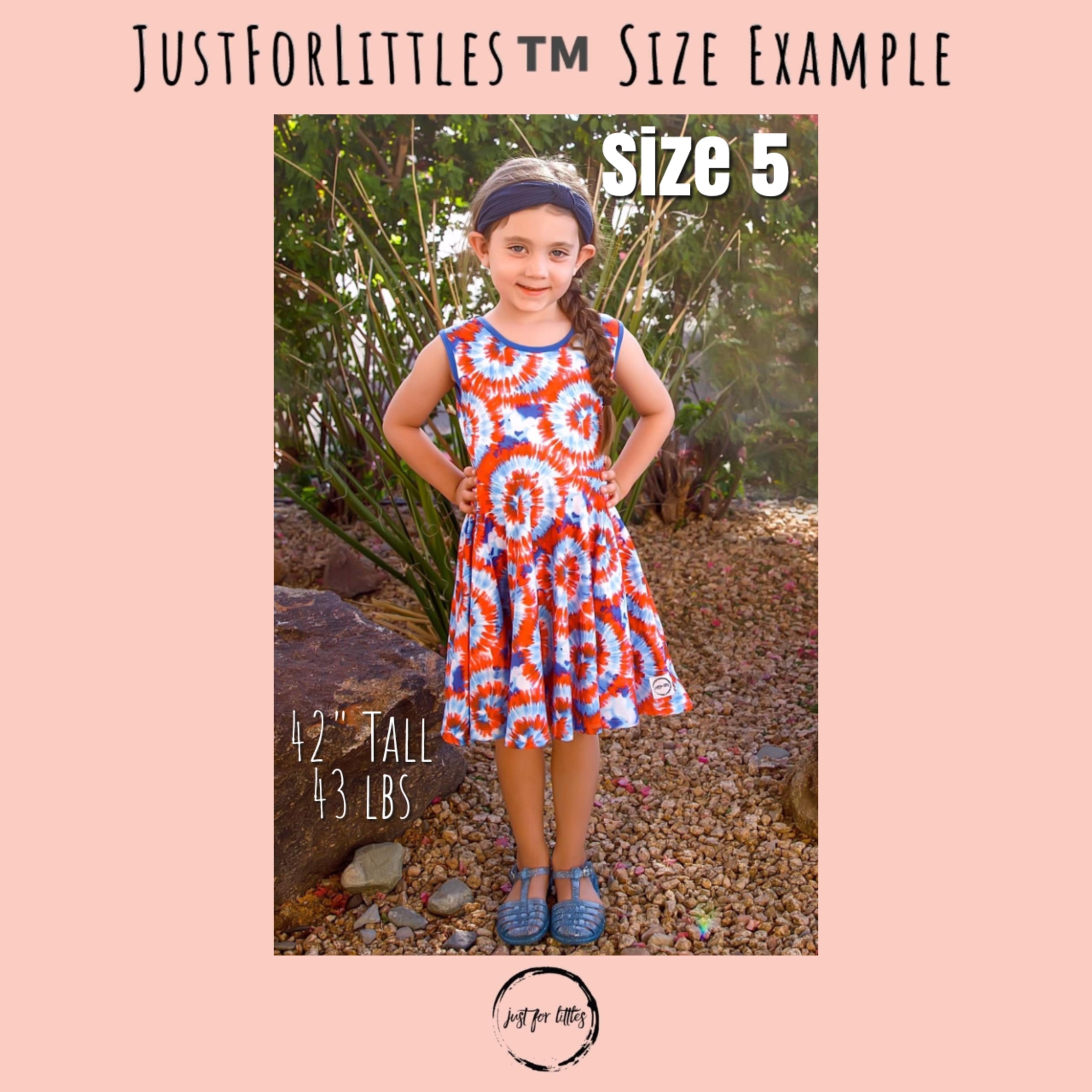 USA Tie Dye Twirl Dress with Pockets Dress Just For Littles™ 