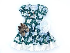 #Vintage Evergreens Twirl Dress Dress Just For Littles™ 