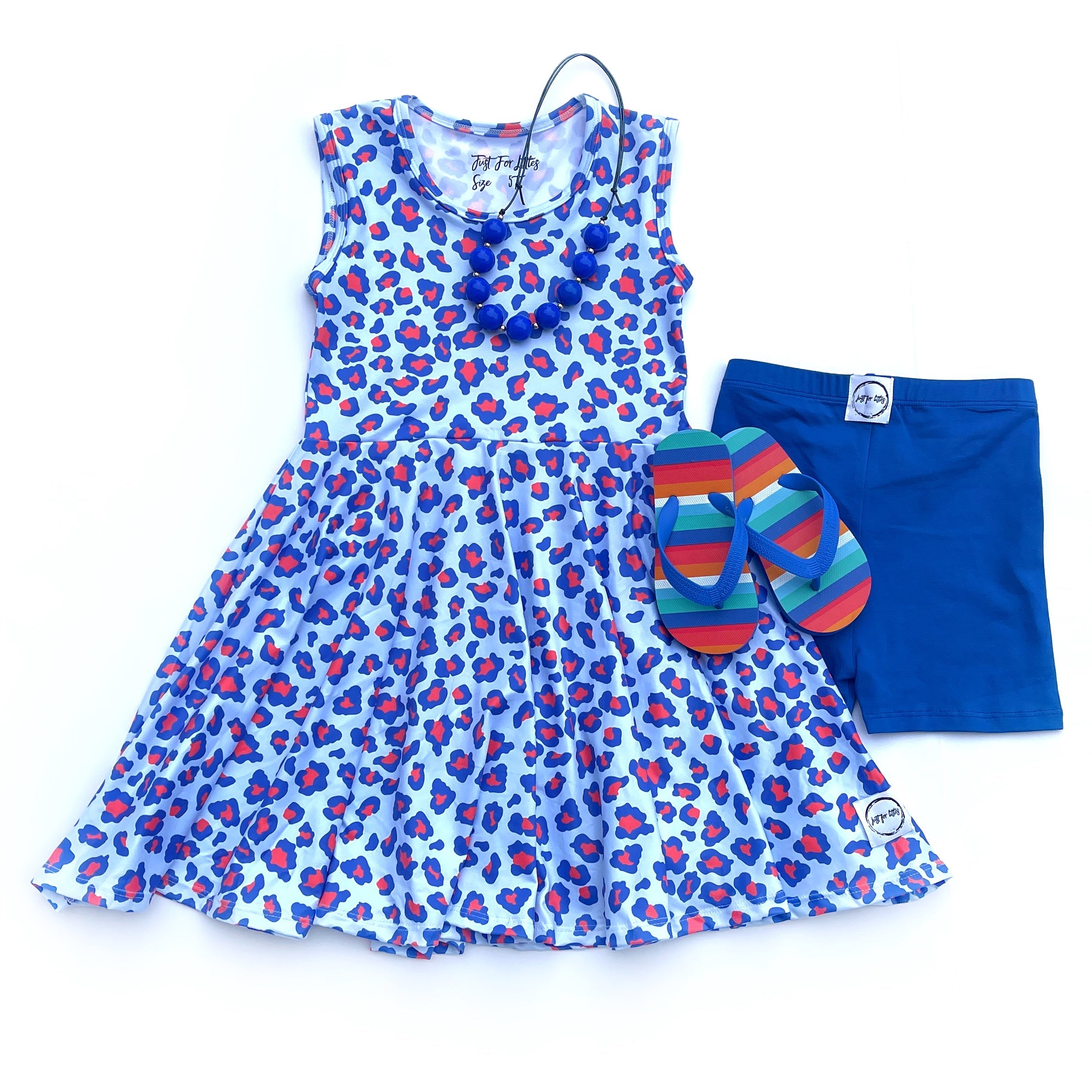 Vintage USA Leopard Twirl Dress Dress Just For Littles™ 