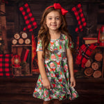 Load image into Gallery viewer, #Xmas Cat Twirl Dress Dress Just For Littles™ 
