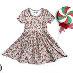 Load image into Gallery viewer, #Xmas Emoji Twirl Dress Dress Just For Littles™ 

