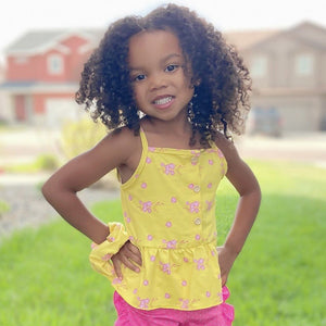 Yellow Floral Tank Top Shirt Just For Littles™ 