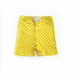 Load image into Gallery viewer, Yellow Polka Dot Kick Shorts Bottoms Just For Littles™ 
